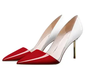 Fashion trend 2021 Handmade Elegant multi color patent lea Women's pump Shoes Sexy Point toe High thin Heels Women pump shoes