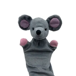 Cute Stuffed Animal Mouse Hand Puppet Toy Custom Animal Design Plush Hand Puppet