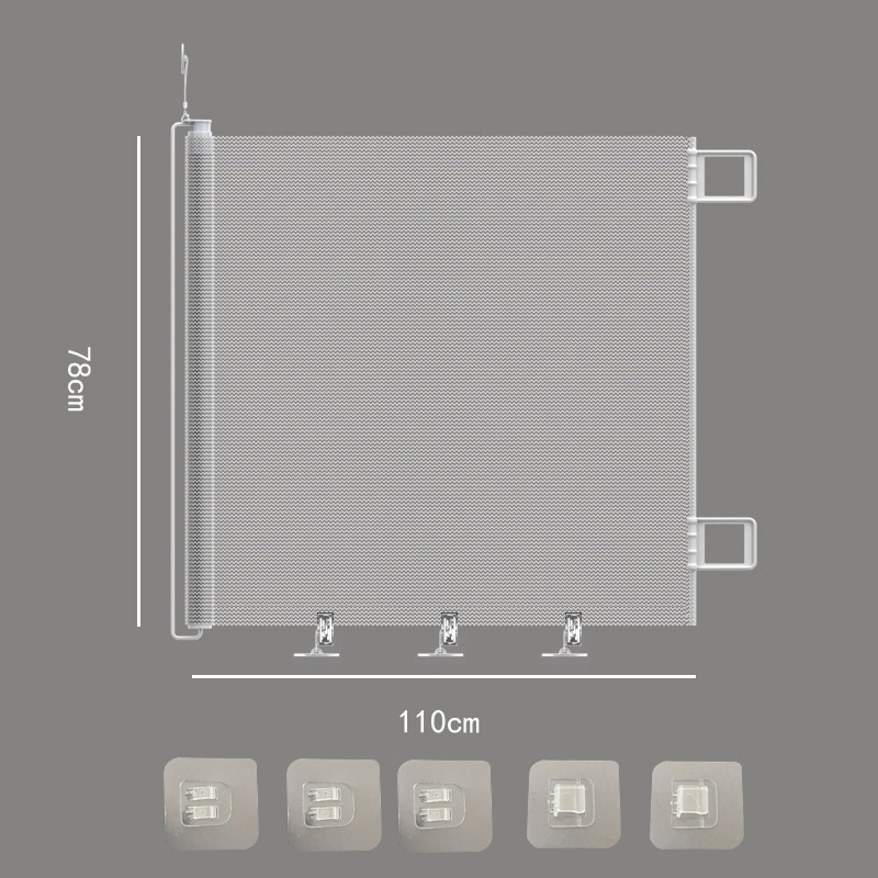 110*78cm regular white-pet telescopic door rail