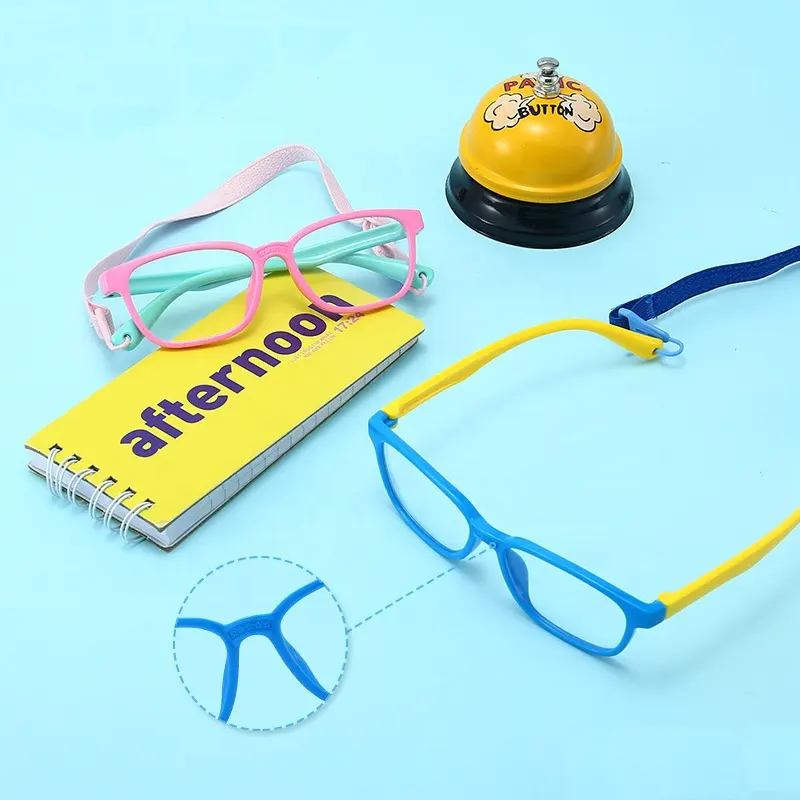 Lunettes de lecture en caoutchouc Silicone, Logo personnalisé OEM, pour enfants, lunettes Anti-lumière bleue, rivière optique, nouvelle mode