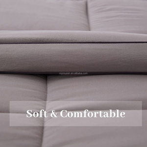 Hiện đại Comforter <span class=keywords><strong>Set</strong></span> <span class=keywords><strong>bedding</strong></span> 3 cái, 1 bông Comforter và 2 vỏ gối tùy chỉnh kích thước nhà máy bán buôn, màu xám - Product Image 2