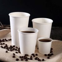 Gobelet en papier kraft jetable à paroi simple, personnalisé par l'usine King Garden, avec revêtement PE, couvercle blanc en PP/PS, certifié ISO, pour café chaud, thé, vin