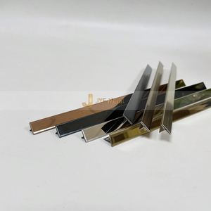 Bande décorative élégante en acier inoxydable en forme de T LL124, finition polie, pour carrelage, sol, mur, design intérieur, appartement, étanche - Product Image 1