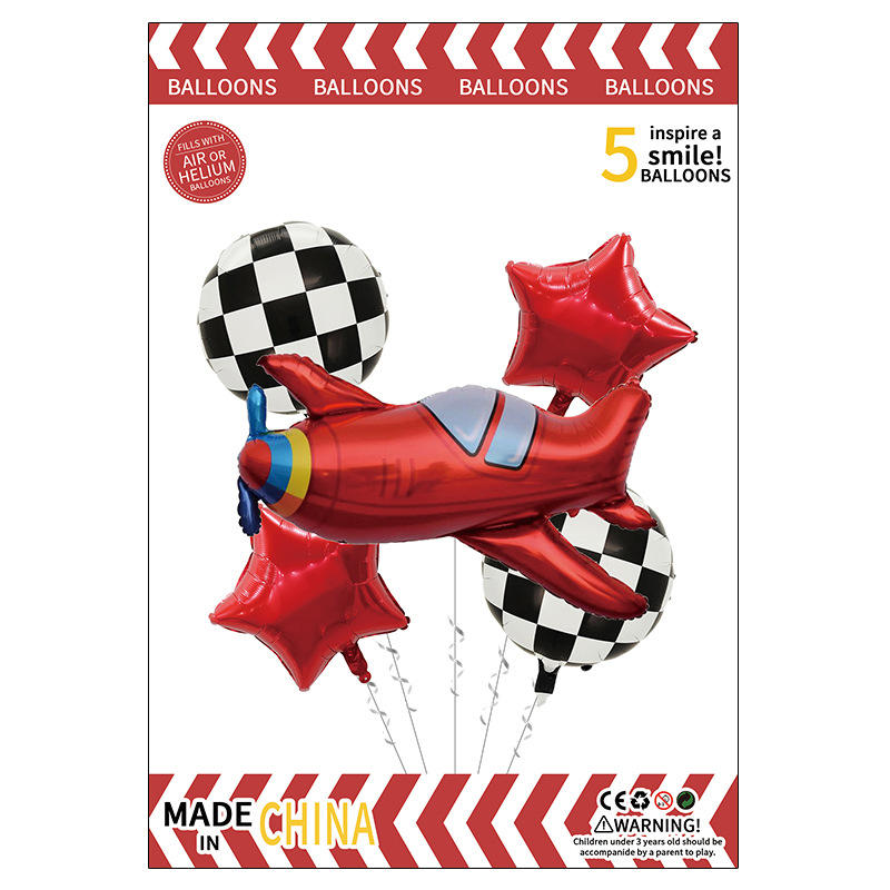 Retro airplane 5-piece set