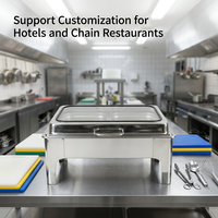 Hotel-Buffet Edelstahl Alkohol-Chafing-Dish-Set mit Brennstoffheizung, Wirtschaftlicher Typ, Verschiedene Kapazitäten Verfügbar