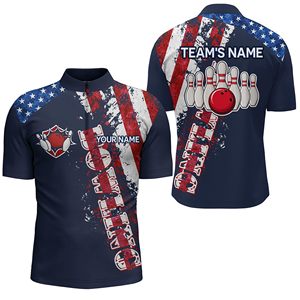 Wholesale Good Quality <b>Bowling</b> <b>Shirts</b> Custom Quick Dry Sublimation <b>Bowling</b> Jersey - Product Image 4
