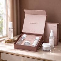 Boîte pliante personnalisée pour emballage cosmétique, avec étiquette autocollante imprimée, finition mate, pour différents contenants de soins de la peau