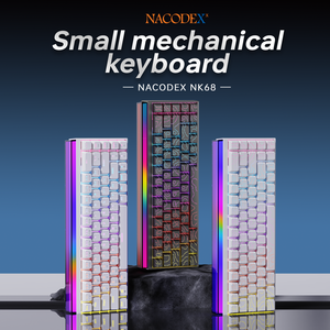 Nuevo teclado mecánico Ajazz NK68 con transmisión óptica, cableado, retroiluminación RGB, diseño 65%, teclado para juegos electrónicos. - Product Image 3