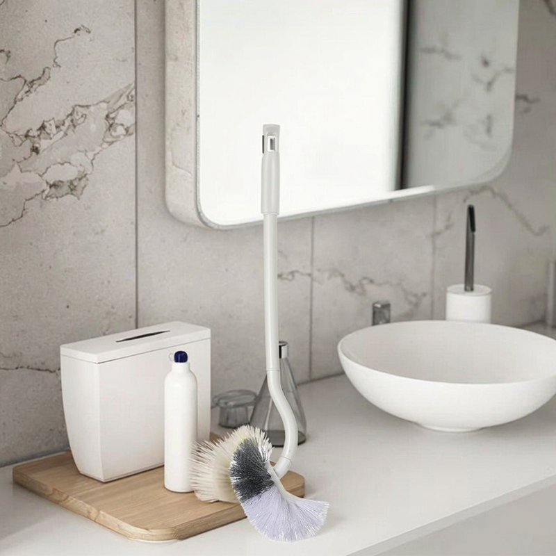Mounted Double Hockey Toilet Cleaning Brush