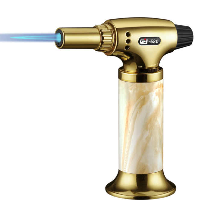Chalumeau De Cuisine Rechargeable Flintronic - Flamme Réglable 1300°C - Avec Buses Et Pinceaux - Butane Non Inclus