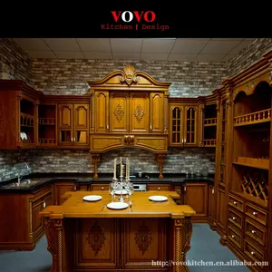 2024 New Arrival Custom Classical Style American <strong>Cherry</strong> <strong>Wood</strong> <strong>Kitchen</strong> <strong>Cupboard</strong> - Product Image 1