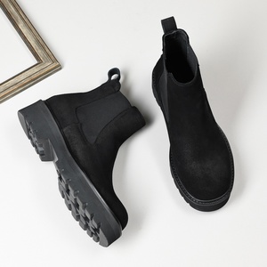 Men's High Quality Suede Round Toe Thick Soled Waterproof Lace-up Casual Ankle <b>Boots</b> Fashionable New Style - Product Image 6