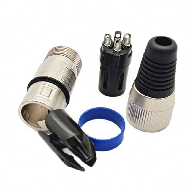 XLR Connector 3 Pin Jack Plug Microphone Cable Connector Female Nickel Housing Silver Contacts Mic Connector