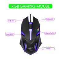 Clavier et souris de jeu filaires USB UMILA, 104 touches, rétroéclairage RVB, ensemble 4-en-1 avec casque et tapis de souris pour les joueurs PC, garantie 1 an