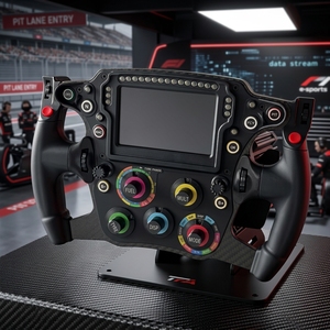 Volante de Carreras SimorReal de Fibra de Carbono y Titanio con Simulador de Lujo Mejorado y Joysticks de Calidad <span class=keywords><strong>Premium</strong></span> Hechos en China - Product Image 6