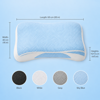 Modernes Sommer-Kühl-Aqua-Gel-Kissen 200TC Einfarbiges Muster Kühlendes Memory-Schaum-Kopfstützen-Nackenschlafkissen Gel-Pads Anpassbar
