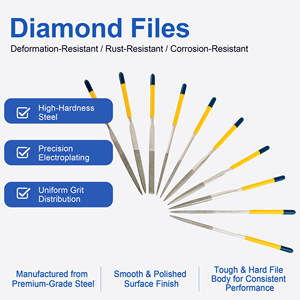 150グリットダイヤモンドファイルメーカータフダイヤモンドハンドファイルセット一貫した性能 - Product Image 3