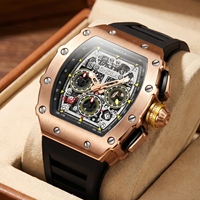 Montre Homme Luxe Tendance Design Tonneau Classique Marque ONOLA Multifonctionnelle Quartz Étanche Modèle ON6826