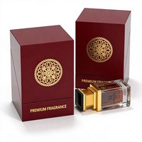 Boîte cadeau de luxe à double porte magnétique avec logo personnalisé, flacon de parfum vide de 30 ml, 50 ml, 100 ml, emballage