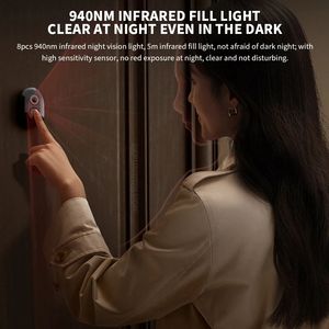 Caméra de surveillance intelligente <span class=keywords><strong>Xiaomi</strong></span> Smart Cat Eye 2 Standard, écran HDR 5 pouces, caméra HD 3MP, vision nocturne infrarouge grand angle 180 degrés, noir - Product Image 4