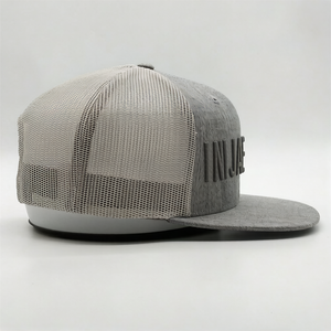 Custom High Profile Trucker Snapback Hat 3D Embroidery 6006 Classics 6 Panel <b>Flat</b> Brim Mesh <b>Cap</b> Snapback <b>Cap</b> for <b>Men</b> - Product Image 5