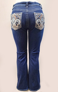 Jeans de Mezclilla Suave de Alta Elasticidad con Efecto <span class=keywords><strong>Push</strong></span>-<span class=keywords><strong>Up</strong></span> para <span class=keywords><strong>Mujer</strong></span>, Jeans Acampanados con Costuras Moldeadoras para Moda Americana - Product Image 3