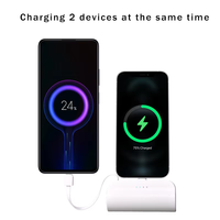 Chargeur de téléphone portable compact et portable de type C à charge rapide, mini batterie externe avec câble et support – Vente chaude en gros