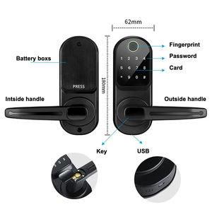 Serrure Intelligente à Prix de Gros avec Affichage du Mot de Passe, Déverrouillage par Empreinte Digitale et Application WiFi Ttlock/Tuya, Serrure Numérique à Pêne Simple pour Mortaise US - Product Image 5