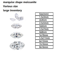 Moissanite synthétique créé en laboratoire Starsgem, couleur DEF, clarté VVS, taille marquise, 1 carat