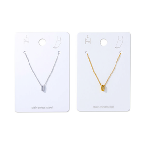 Catena per il corpo Tobiller Lettera G in acciaio inossidabile, minimalista, placcata oro, unisex, per uso quotidiano. - Product Image 2