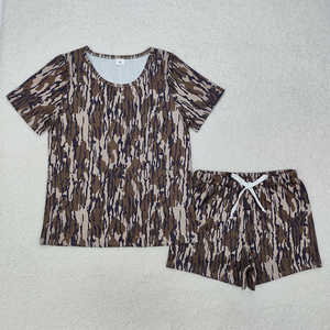 Pigiama Estivo da <span class=keywords><strong>Donna</strong></span> di Alta Qualità con Stampa Mimetica, Top con Tasche e Pantaloncini con Volant, <span class=keywords><strong>Abbigliamento</strong></span> Boutique Femminile - Product Image 6