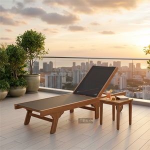 เตียงอาบแดดคลานอรา ทำจากไม้สักคุณภาพสูง ปรับระดับได้ นั่งสบาย เคลื่อนย้ายสะดวก ดีไซน์หรูหรา ทันสมัย เหมาะสำหรับการพักผ่อนกลางแจ้งในโรงแรมหรือวิลล่า - Product Image 6