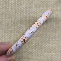 Gelang Wanita Etnik Vintage Berbahan Paduan Logam Anti Luntur, Berlapis Emas 18K, Motif Tetesan Minyak Warna-warni, Relief Bunga Zirkon, Cloisonne