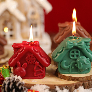 Christmas House Shaped Scented <b>Candle</b> Creative Festive Aroma <b>Candle</b> Atmosphere Decoration Xmas Home Ornament <b>Gift</b> - Product Image 3