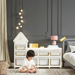 Armario <span class=keywords><strong>de</strong></span> Almacenamiento <span class=keywords><strong>de</strong></span> Juguetes para Niños, Organizador <span class=keywords><strong>de</strong></span> Bebés con Múltiples Compartimentos, Estante <span class=keywords><strong>de</strong></span> Almacenamiento <span class=keywords><strong>de</strong></span> Plástico con Cajones para Sala <span class=keywords><strong>de</strong></span> Juegos o Dormitorio - Product Image 1