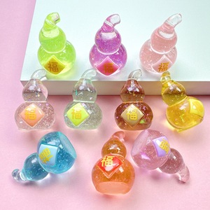 Ciondolo tridimensionale a forma di zucca con glitter, portafortuna, accessori in resina fai da te per decorazioni da tavolo e micro-paesaggi - Product Image 1