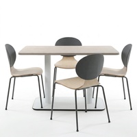 Ensemble de table et de chaises de salle à manger en métal de style moderne et luxueux, meubles pour restaurants, hôtels, écoles