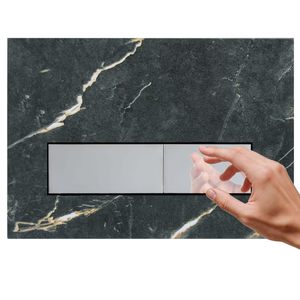 Placa de descarga de inodoro de doble descarga, botón de descarga de cisterna oculta de ABS, accesorio de baño suspendido compatible con Geberit - Product Image 1