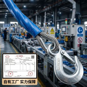 Câble en acier Wan Baiqianying 8 mm 4 m, crochet de remorquage robuste pour remorque de voiture - Product Image 1