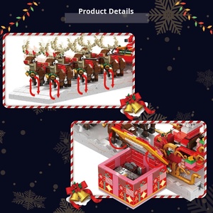 Juego de Bloques de Construcción de Trineo de Papá Noel 10154, Modelo de Adorno Navideño de Plástico, Regalo de Navidad para Niños y Niñas - Product Image 3