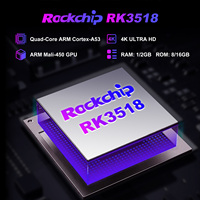 Stick TV Android 4K Rockchip 3518 WiFi 2.4G&5G 6 Media Player H96max Rk3518 Stick TV
