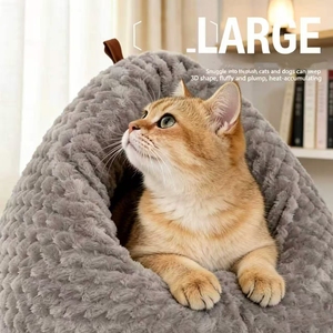 Cama para Gatos de Material PP Sólido y Cálido para Invierno, Forma Triangular, Cama Suave para Mascotas, para Gatos Pequeños, Gatitos y Cachorros - Product Image 3