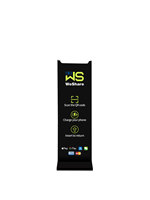 Kiosque de recharge partagée multi-paiements avec sorties USB/Type-C – Support commercial WeShare pour chargeur de téléphone et présentoir