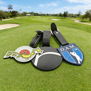 Étiquettes de sac de golf personnalisées DIY, cadeau unique, étiquette de sac de golf de forme ronde - Product Image 6