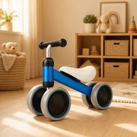 Sepeda Anak Grosir dengan Pedal Biasa, Rangka Baja Karbon & Roda EVA 10 inci untuk Balita Usia 1-3 Tahun