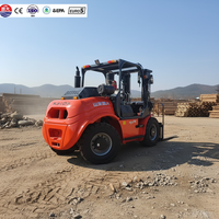 Nouveau chariot élévateur tout-terrain Kaida Diesel à transmission intégrale, capacité de charge de 5 tonnes, moteur performant hors route, chantiers de construction
