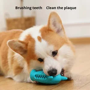 Juguete Mordedor para Perros de TPR Ecológico y Duradero con Diseño de Dibujos Animados, Sonido y Función de Chirrido, Fácil de Limpiar, Cepillo de Dientes, Juego Interactivo - Product Image 2