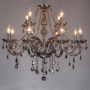 Lustre LED rond moderne en acier inoxydable et cristal, hauteur réglable, base d'ampoule E26, pour salon, salle à manger, hôtel, centre commercial, AC - Product Image 2