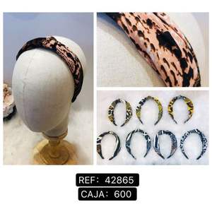 Diadema con Estampado Animal para Mujer, Accesorio de Moda, Banda para el Cabello Ajustable, Informal, de Poliéster 42865 - Product Image 1
