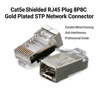 Connecteur RJ45 Cat5e, fiche modulaire, 8 ports, 8 cœurs, connecteurs réseau, contacts en alliage de cuivre, plaqué or, prix d'usine
